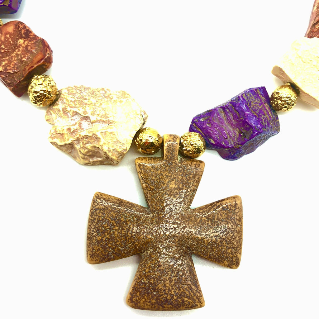 Yves Saint Laurent Maltese Cross Necklace