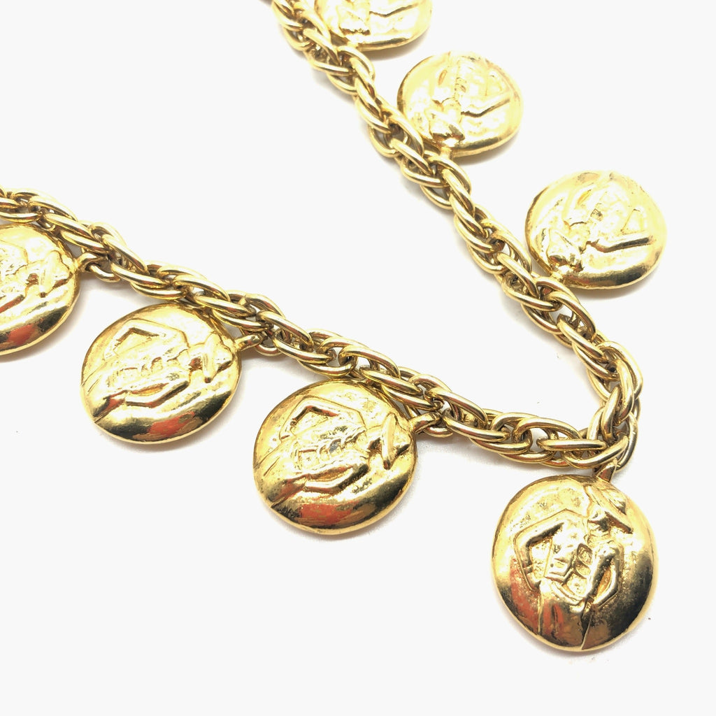 Vintage Chanel Collar Necklace with Reversible Charms