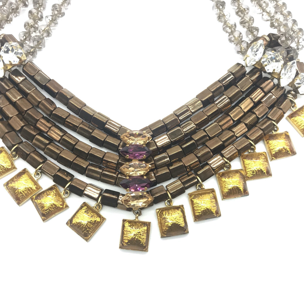 YSL Yves Saint Laurent Tubular Beads Necklace