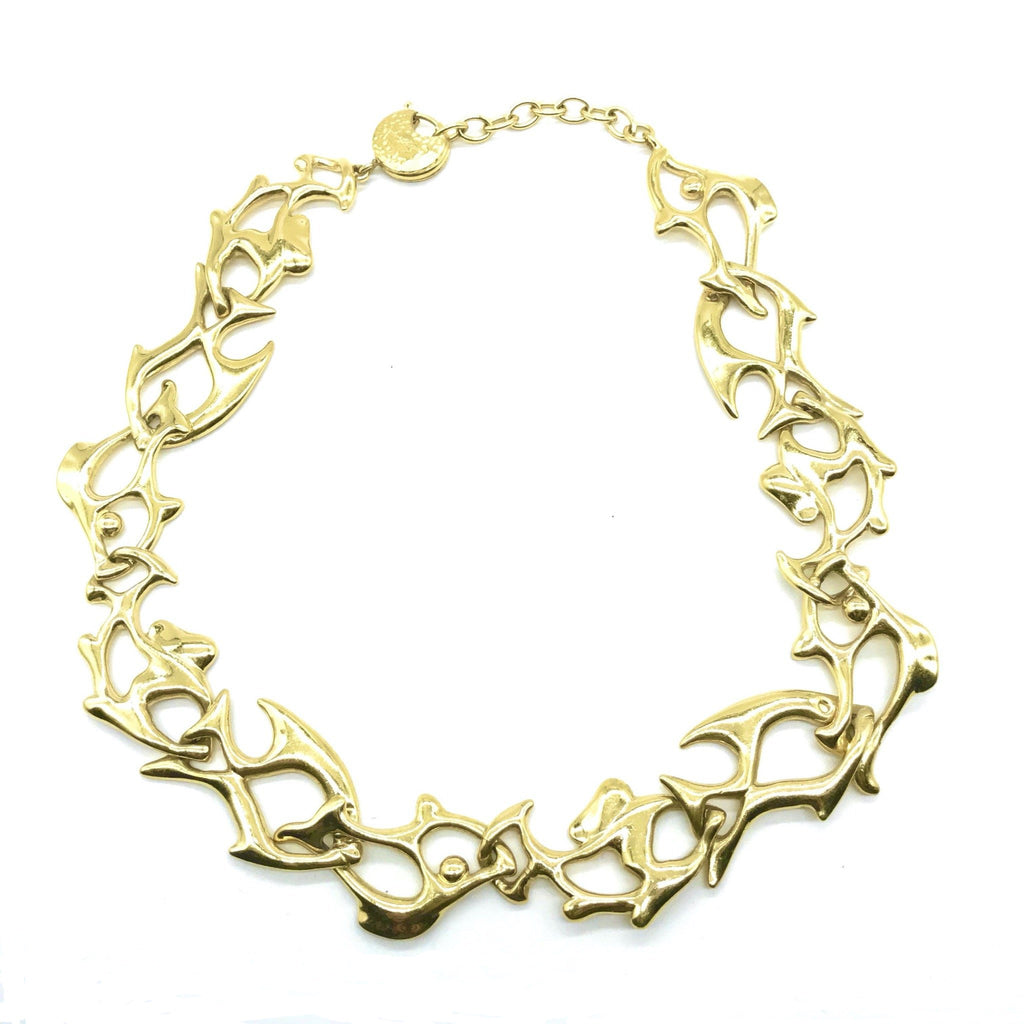 vintage YSL Yves Saint Laurent fish necklace