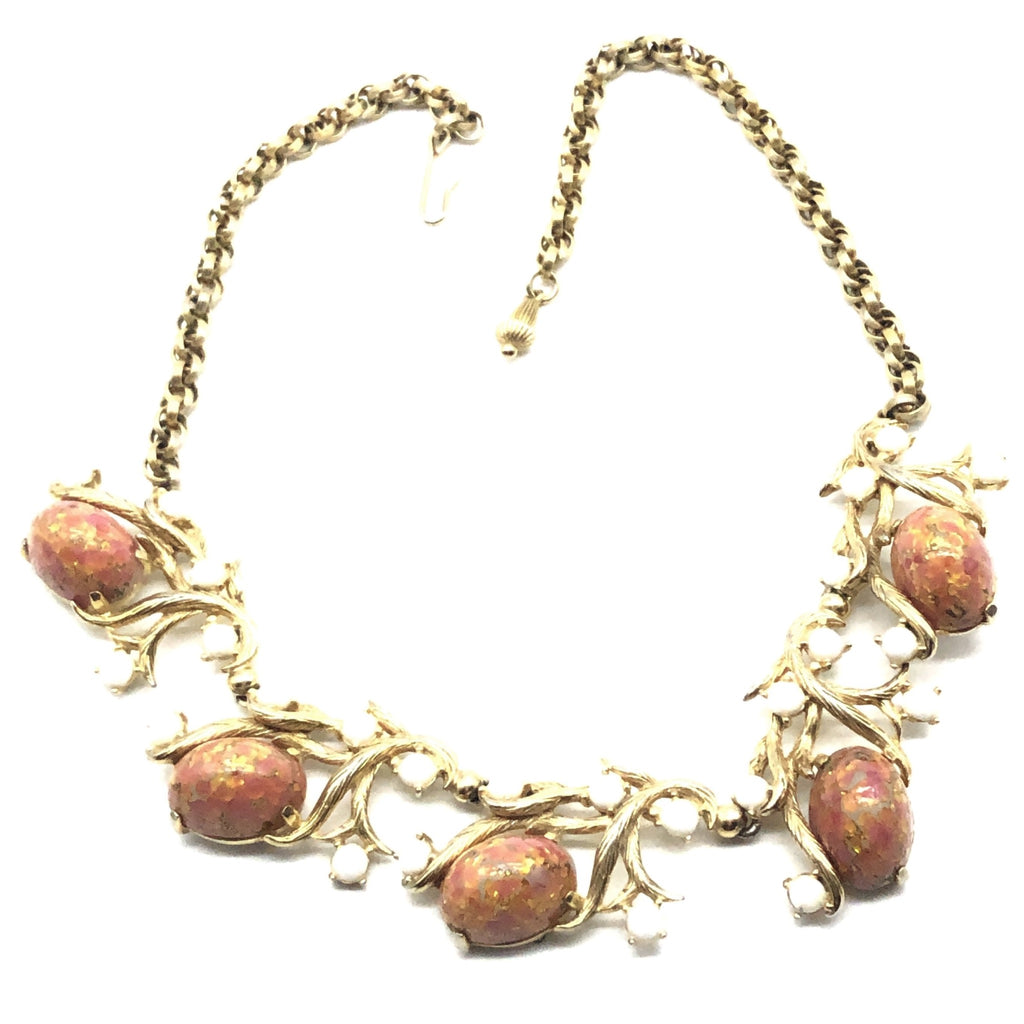 Schiaparelli art glass cabochons necklace