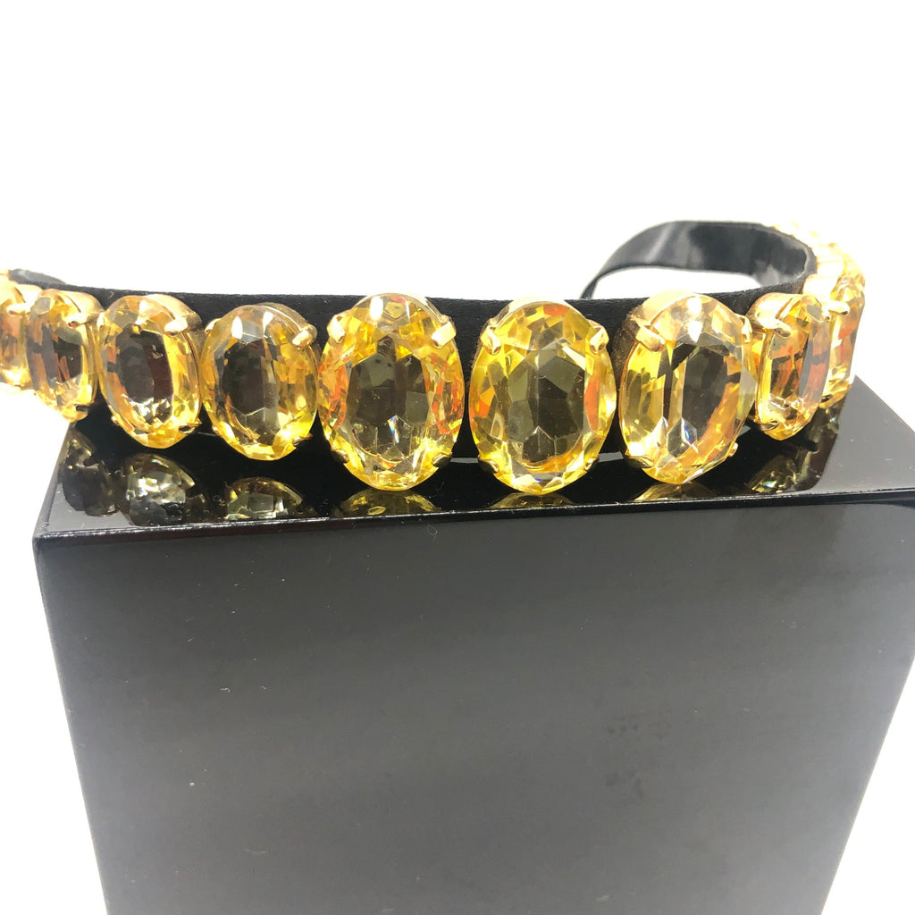 Chanel Bookpiece Choker With Citrine Crystals