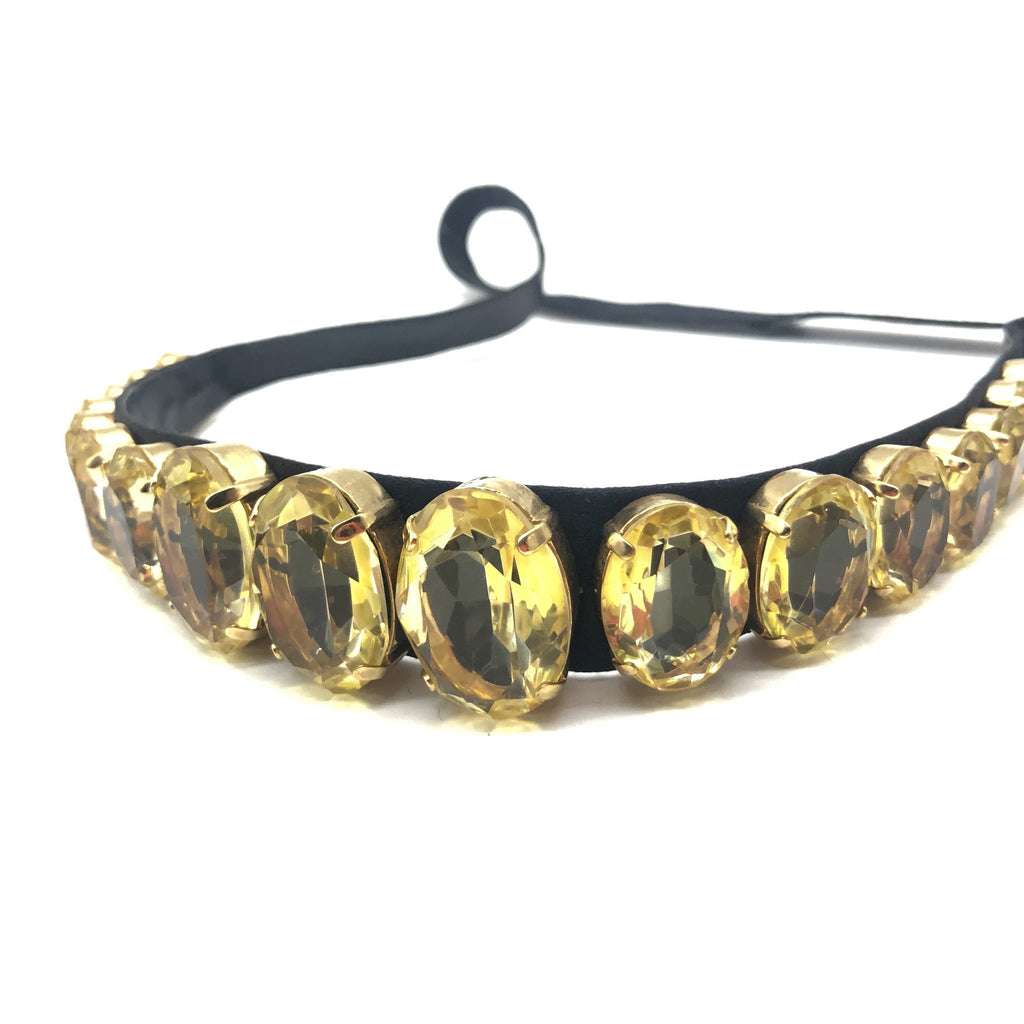 Chanel Bookpiece Choker With Citrine Crystals