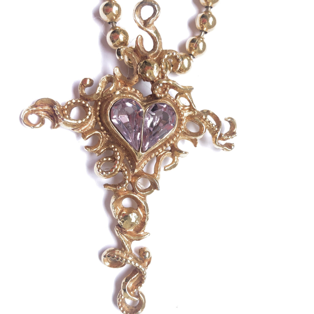 Christian Lacroix Heart Necklace with Bead Chain