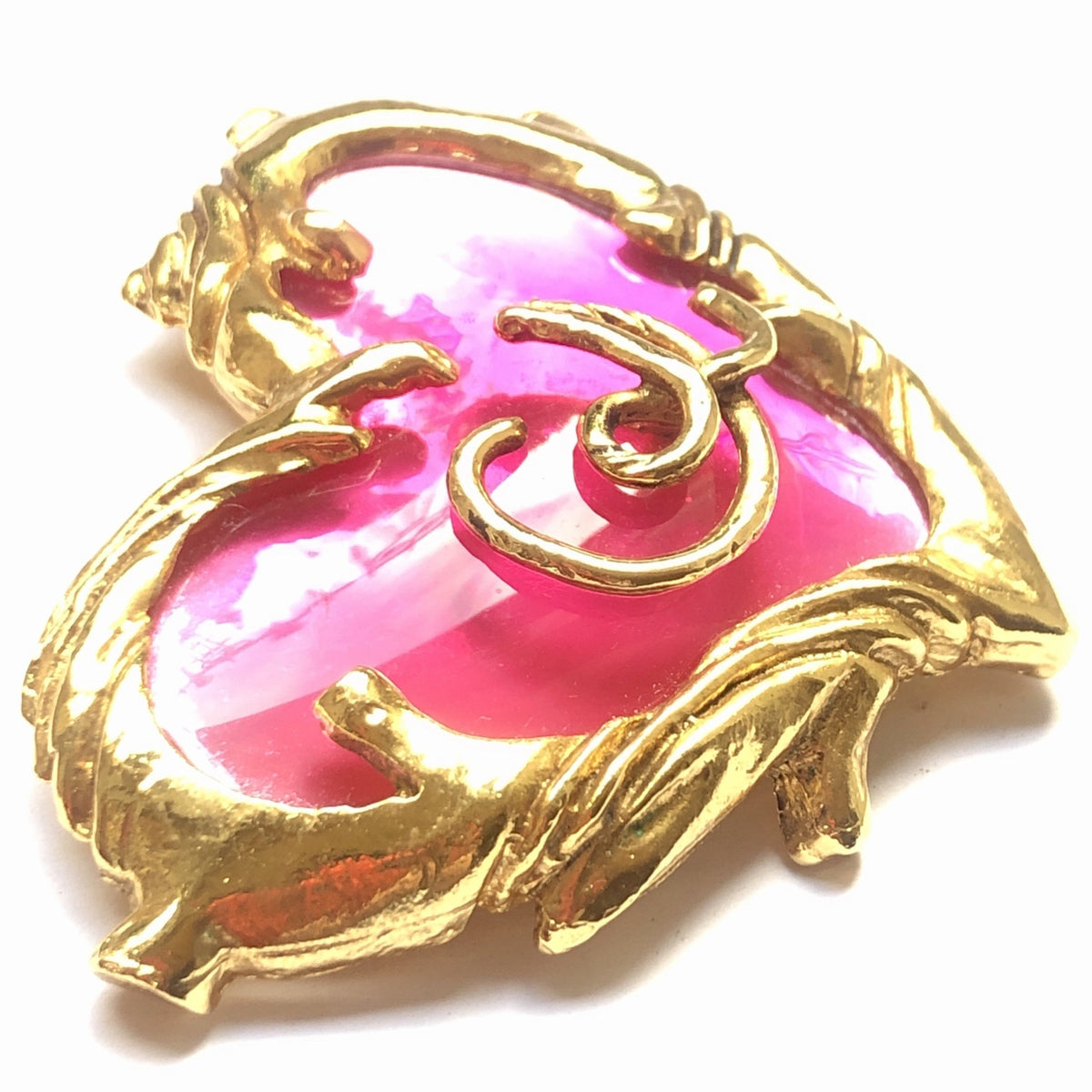 Christian Lacroix Pink Heart Pin – Very Vintage