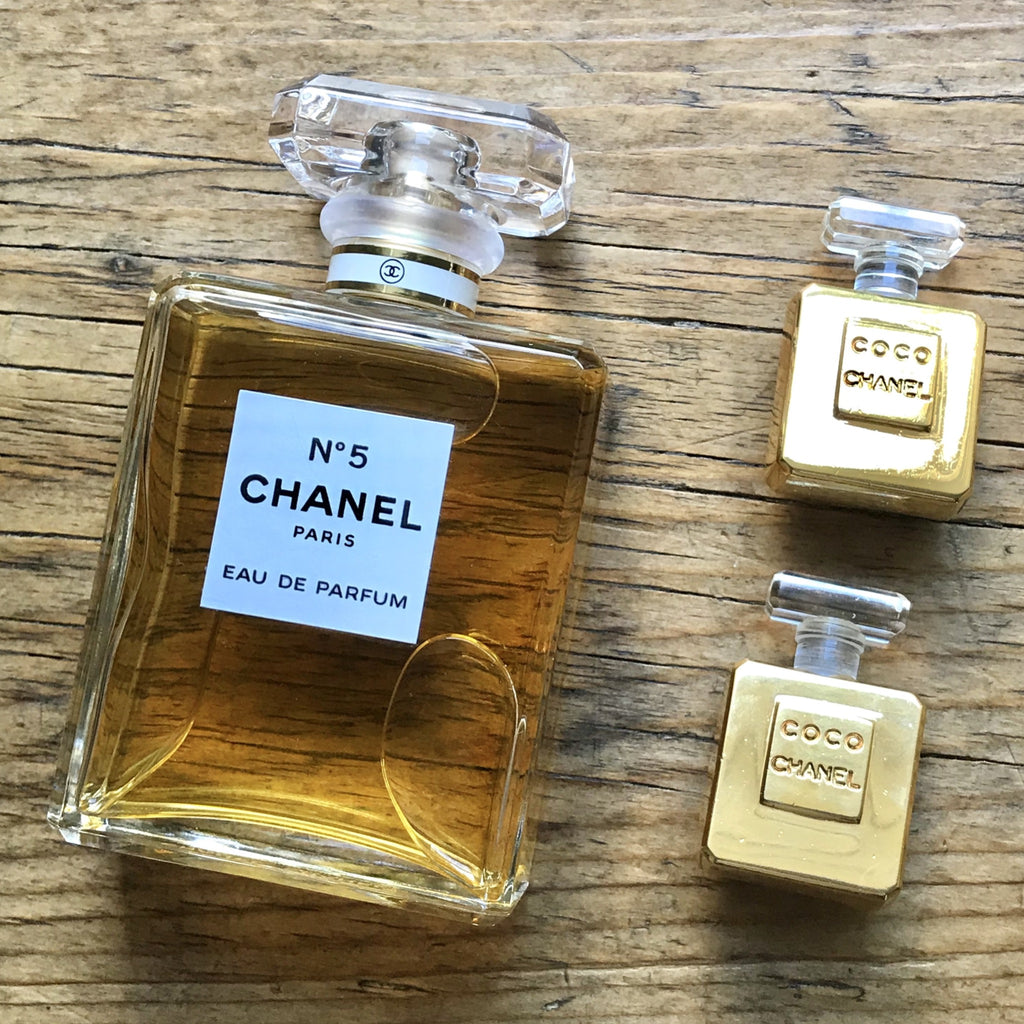 chanel perfume bottle earrings