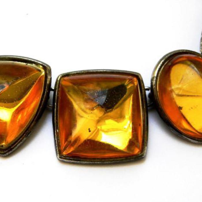 Yves Saint Laurent Necklace Set with Amber Stones