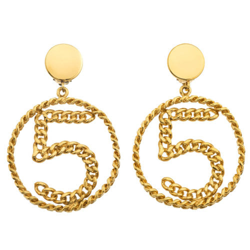 Chanel number 5 earrings discount