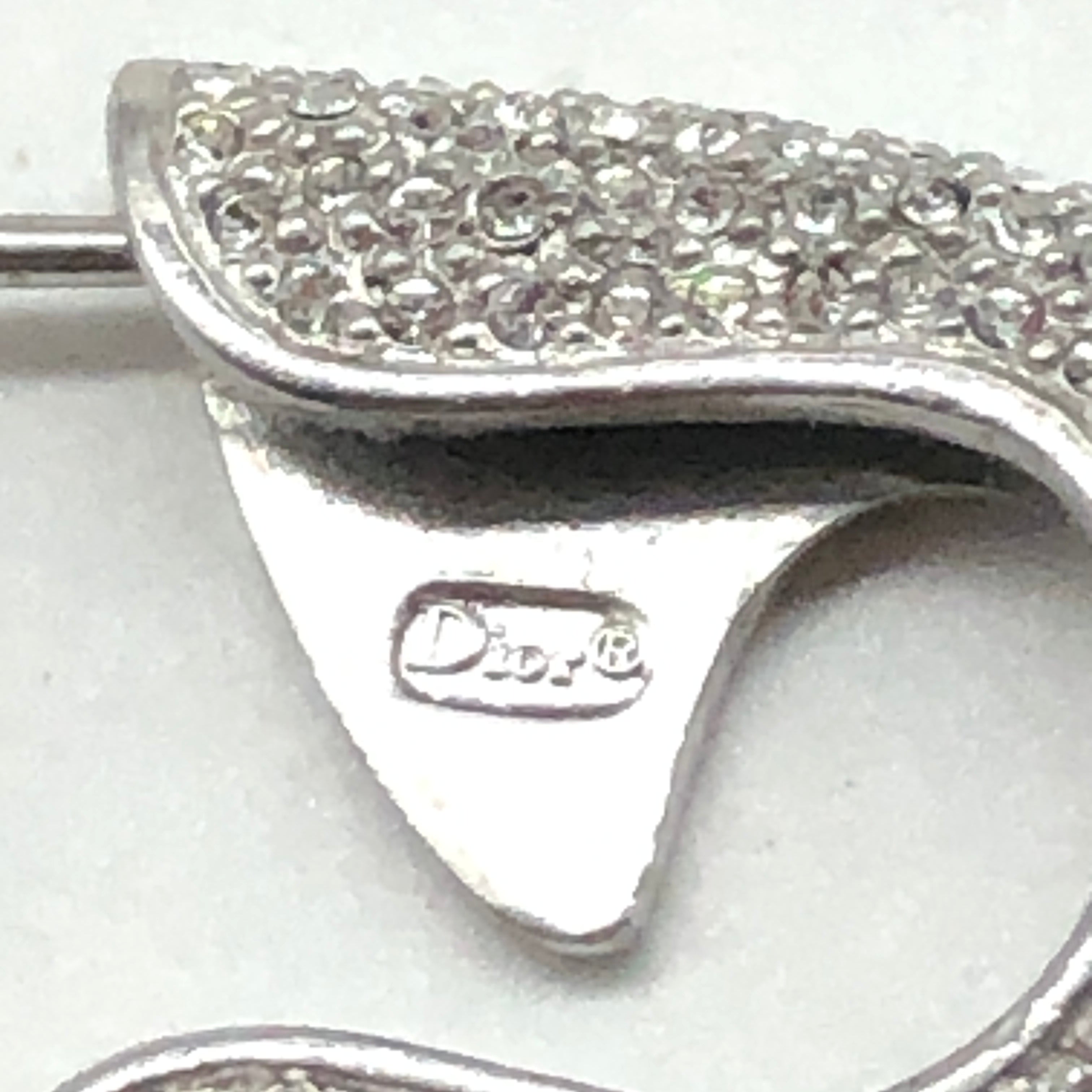 Vintage Dior by Galliano Crystal Safety Pin Brooch – Very Vintage