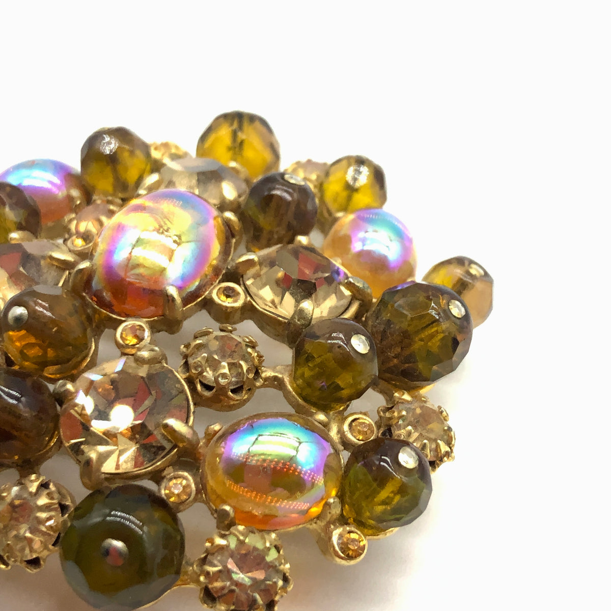 Schiaparelli Amber Pin/Earring Set - VeryVintage – Very Vintage