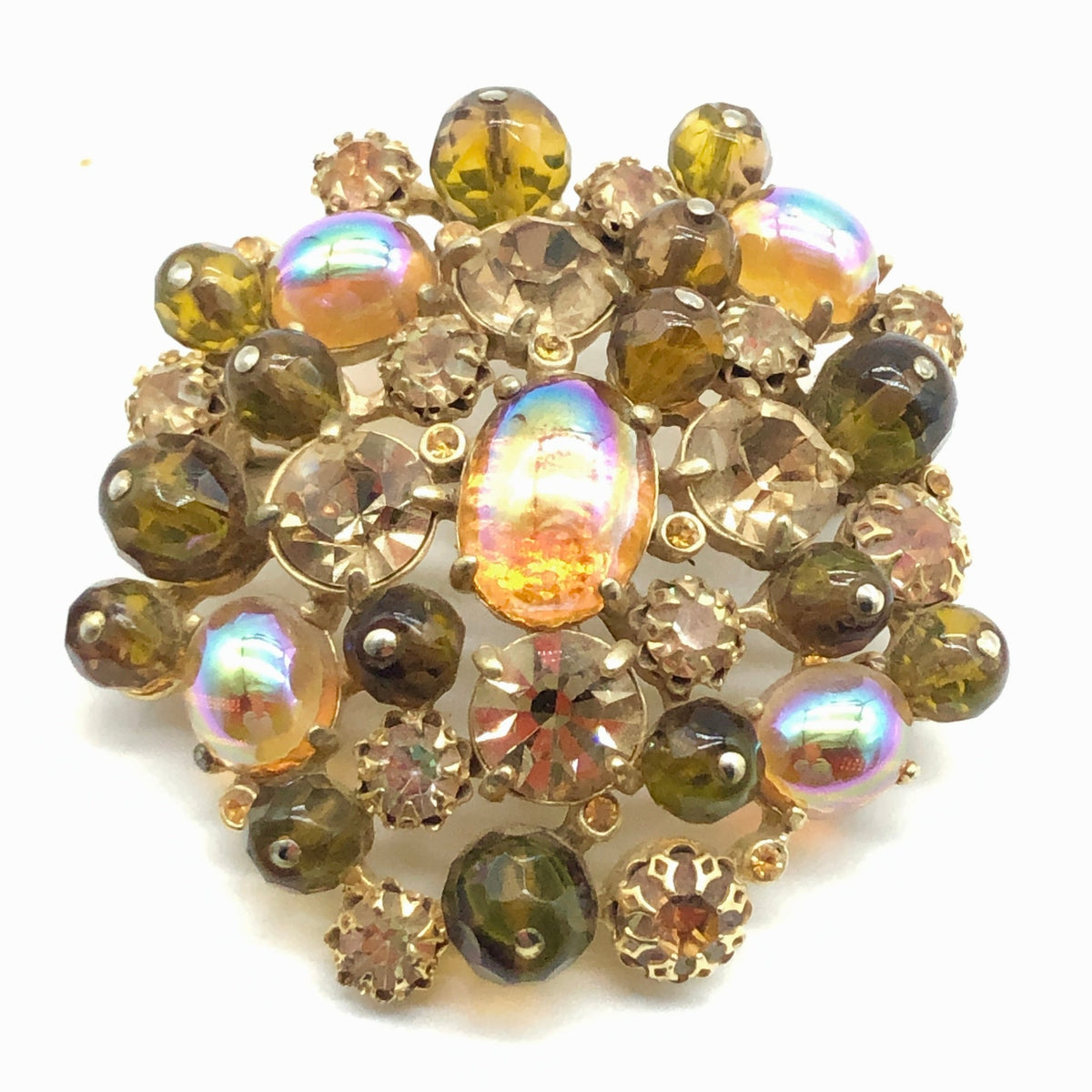 Schiaparelli Amber Pin/Earring Set - VeryVintage – Very Vintage