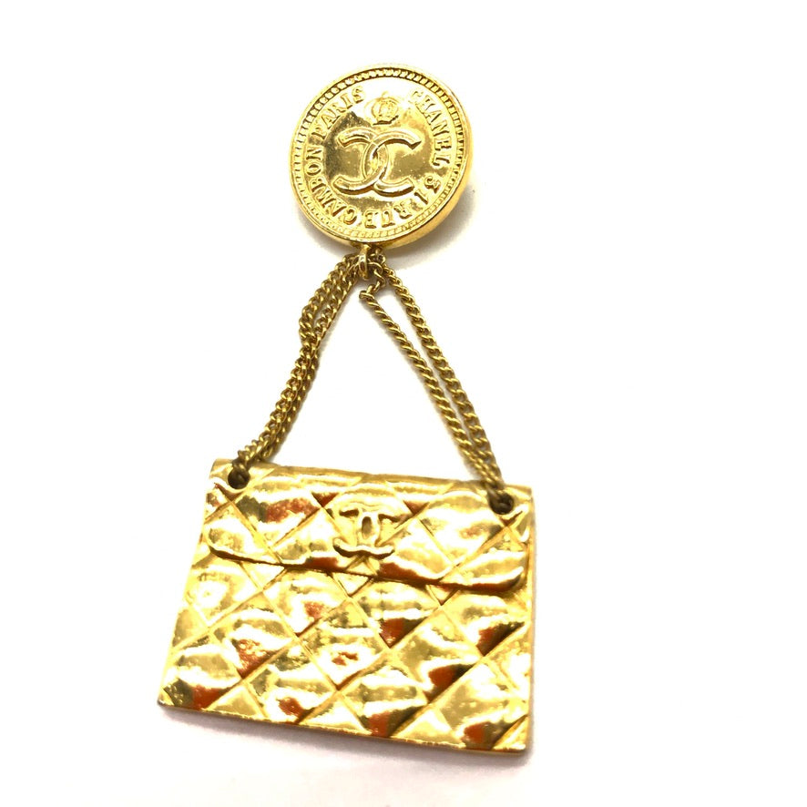 Vintage Chanel Handbag Brooch Pin