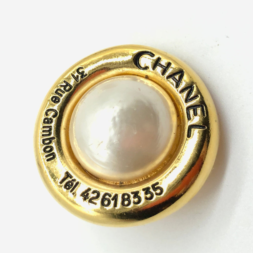 Vintage Chanel Rue Cambon Pearl Earrings