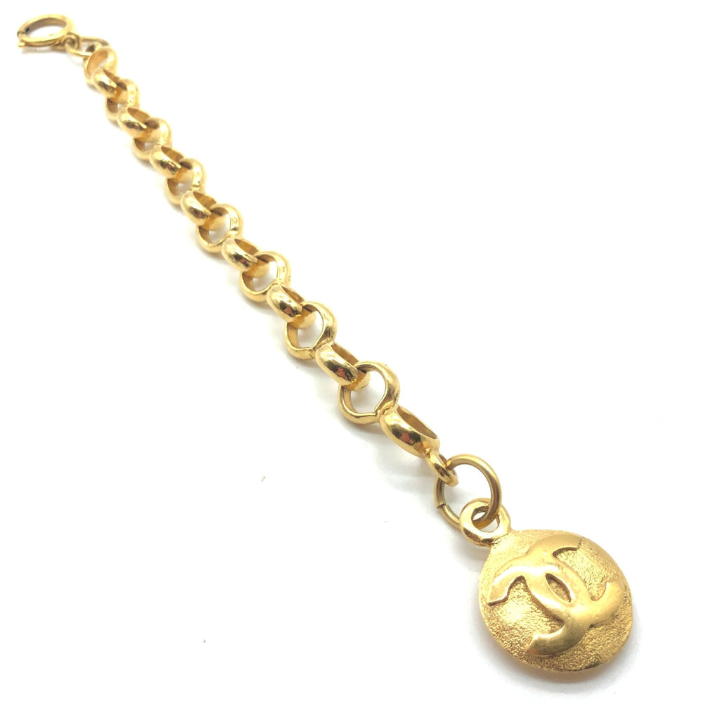 Vintage Chanel Chain Bracelet with CC Charm