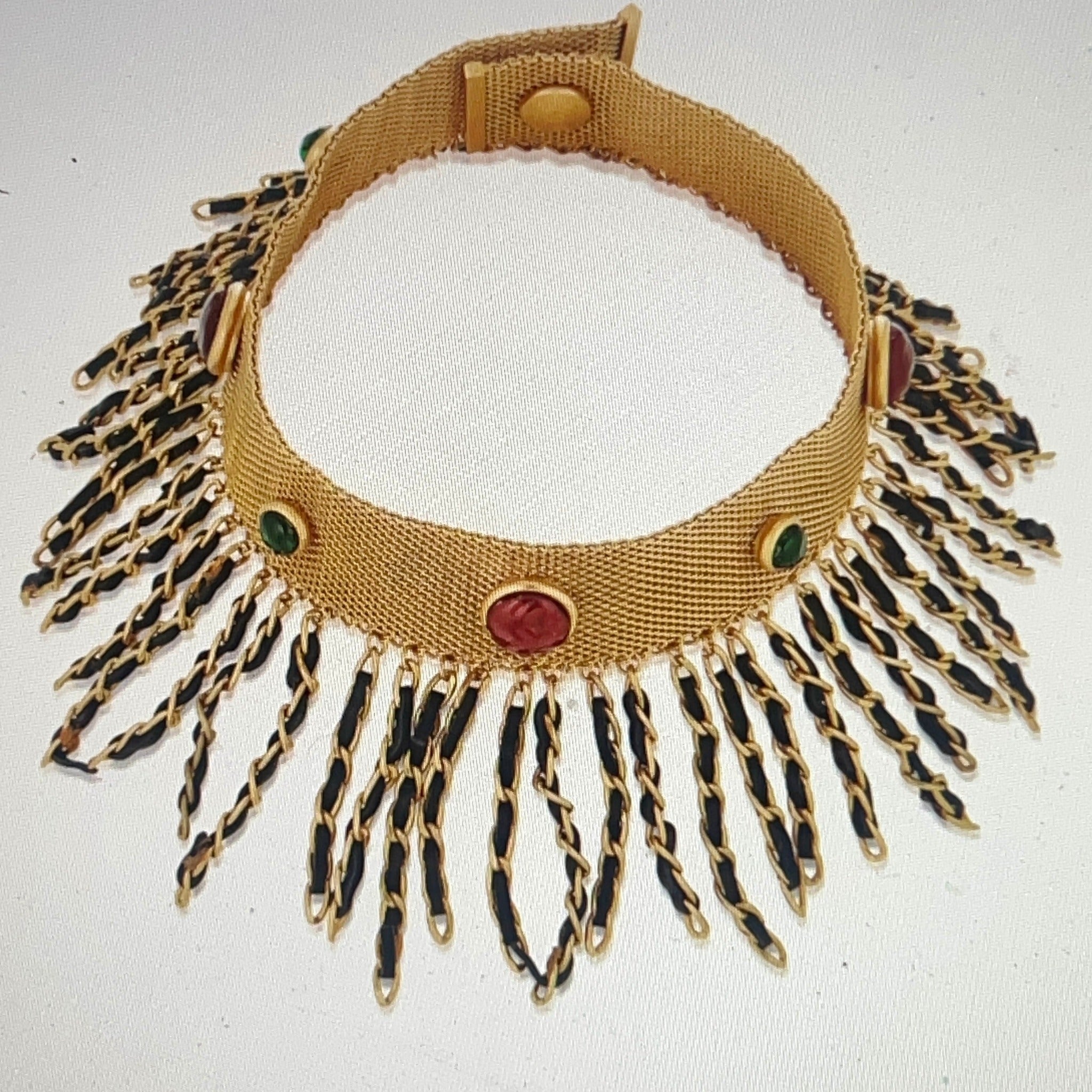 Vintage Chanel Mesh Bracelet with Leather Fringe – Very Vintage