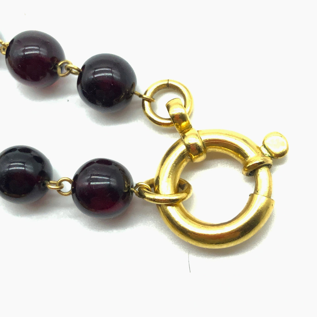 Vintage Chanel Gripoix Beads and Gold-plated Nugget Sautoir