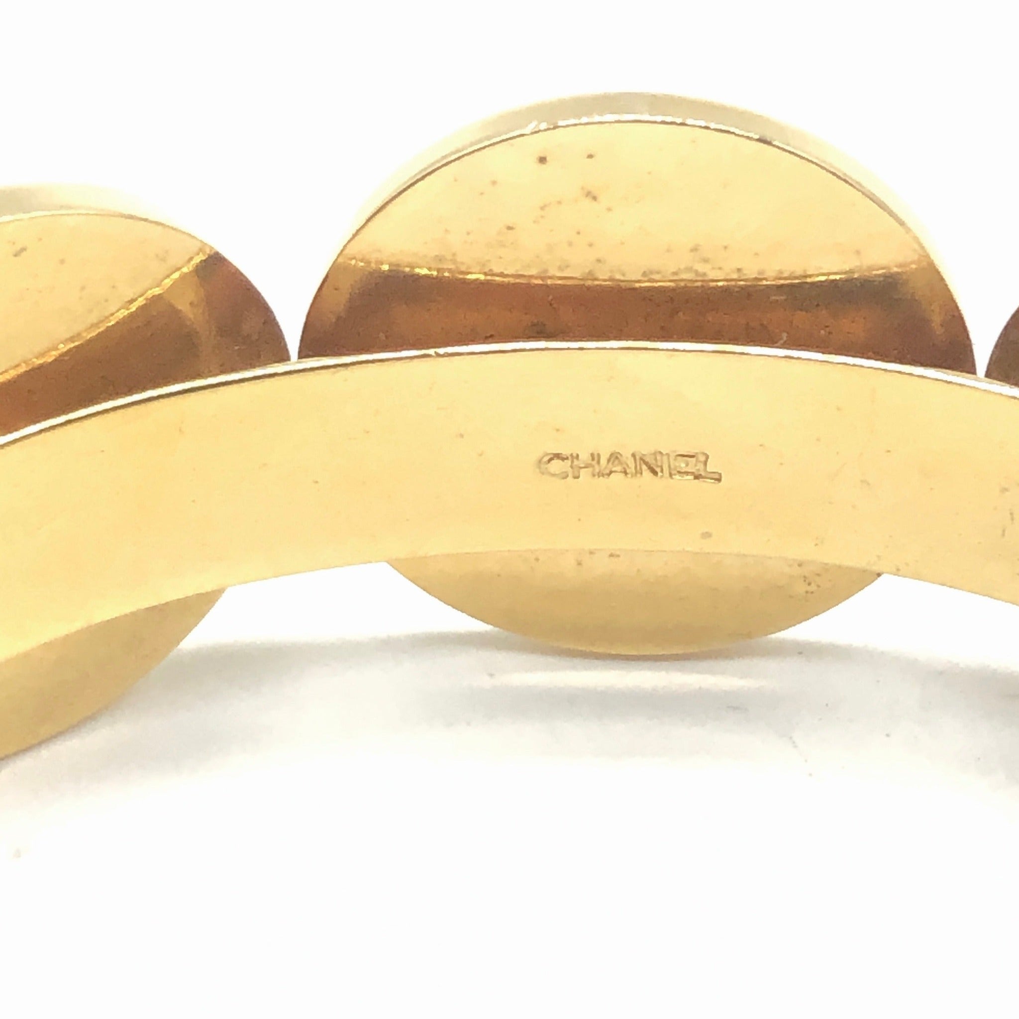 Chanel Gold CC Logo Bracelet Vintage