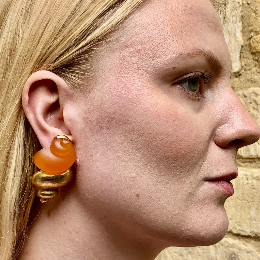 Dior shell earrings