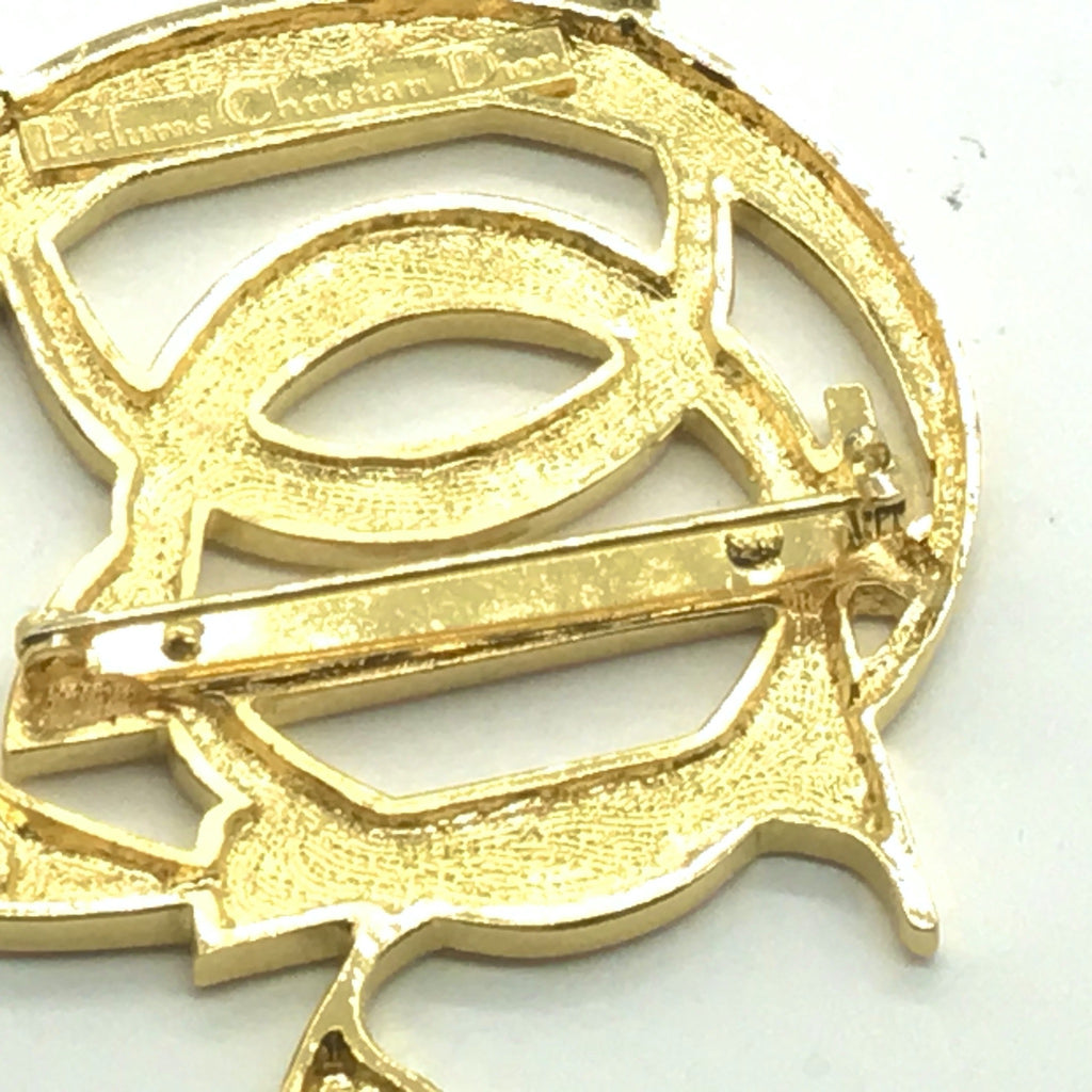 Vintage Christian Dior Logo Letters Brooch Pin