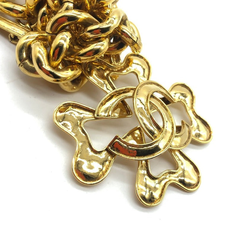 Vintage Chanel Heavy Chain and Cross Necklace