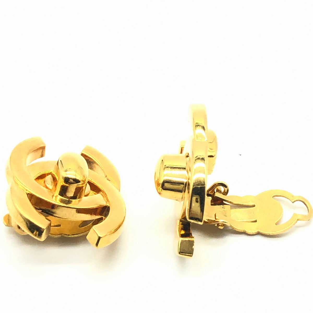 Vintage chanel earrings gold - Gem