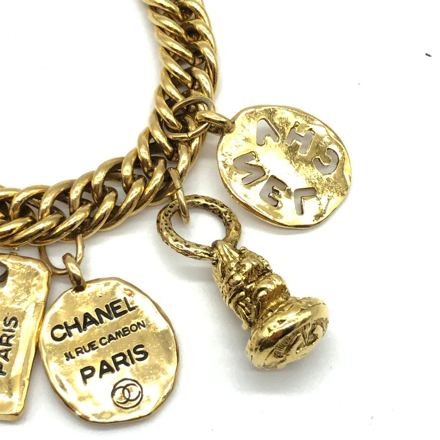 Vintage Chanel Charm Bracelet with Seal Charms