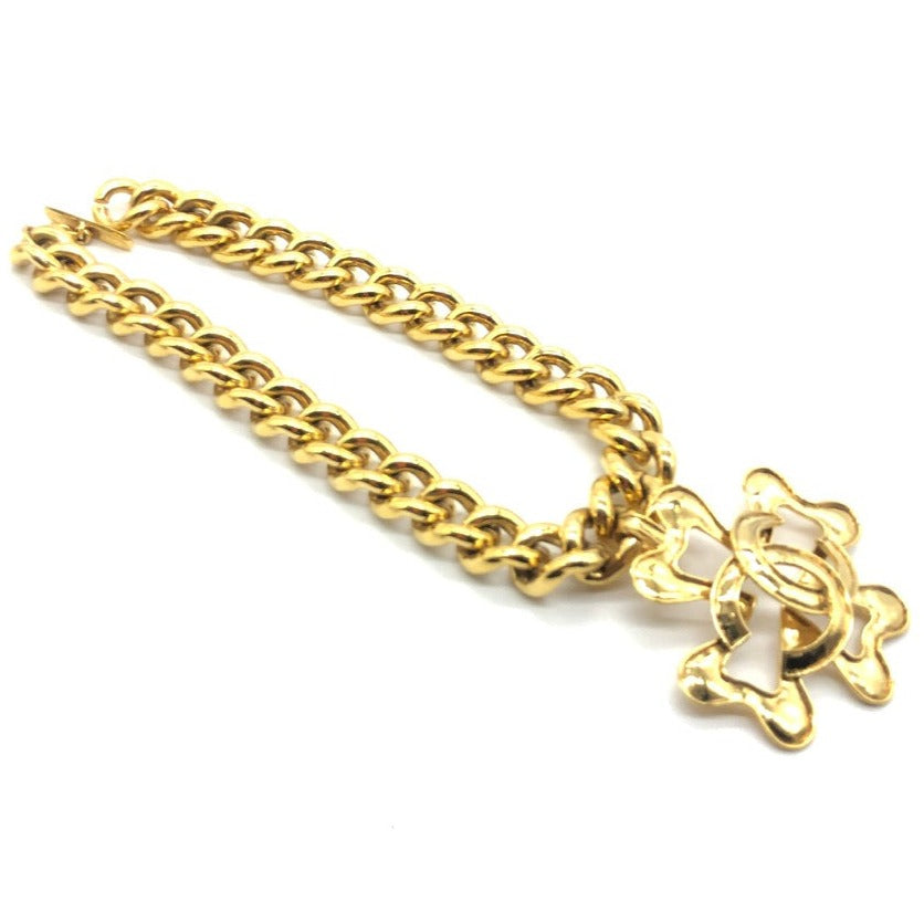 Vintage Chanel Statement Chunky Chain and Cross Necklace