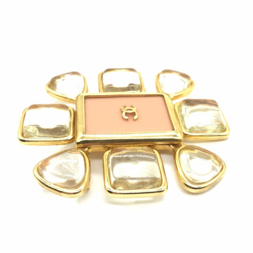 Vintage Chanel Pink Pin with Clear Lucite Petals – Very Vintage