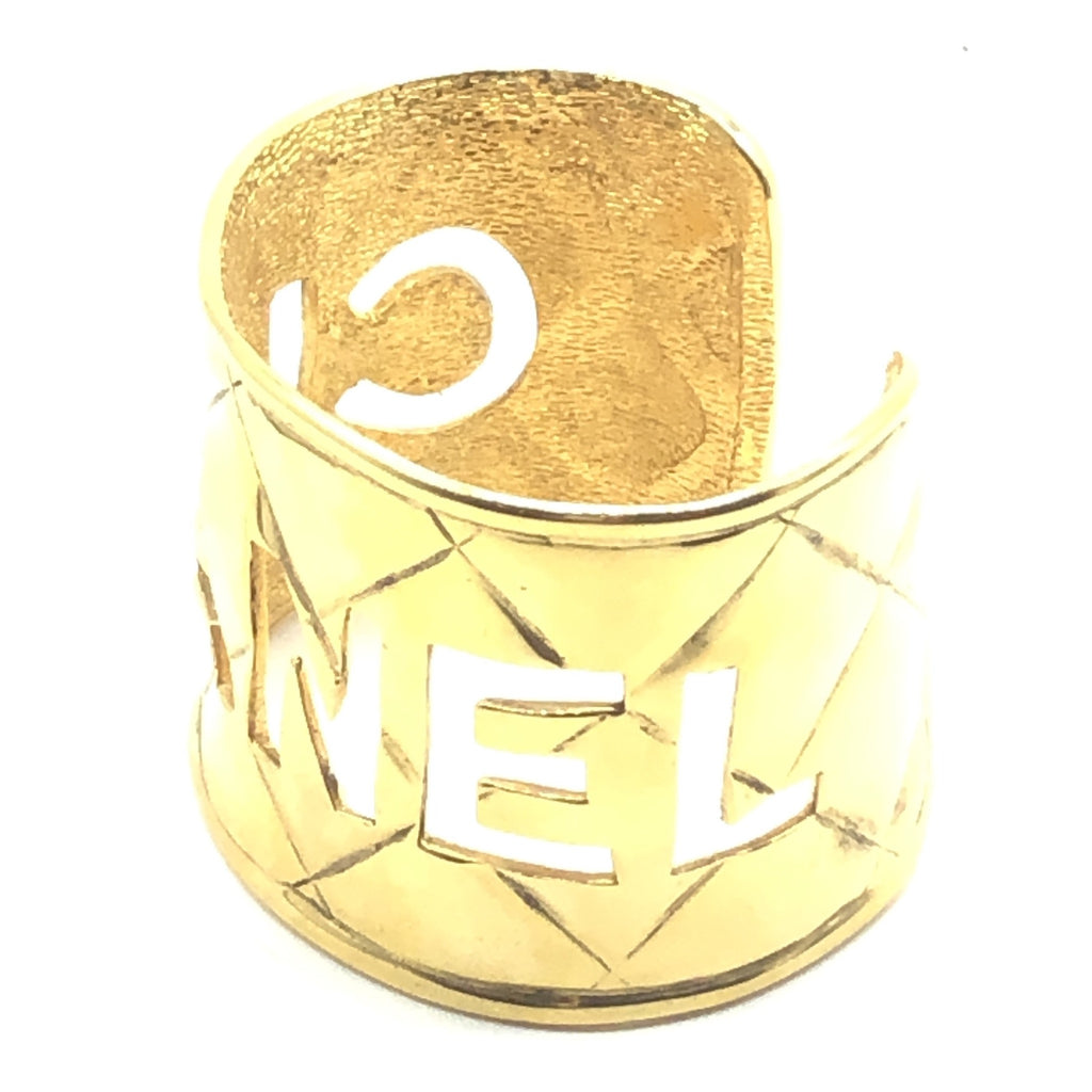 Vintage Chanel Quilted Cutout Cuff