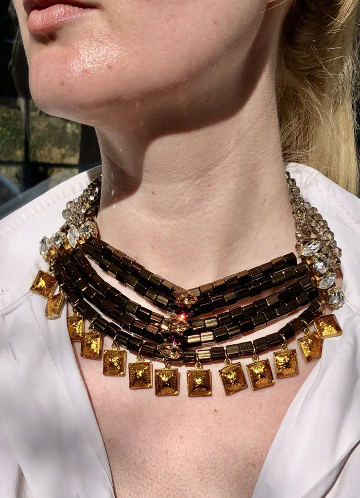 YSL Yves Saint Laurent Tubular Beads Necklace