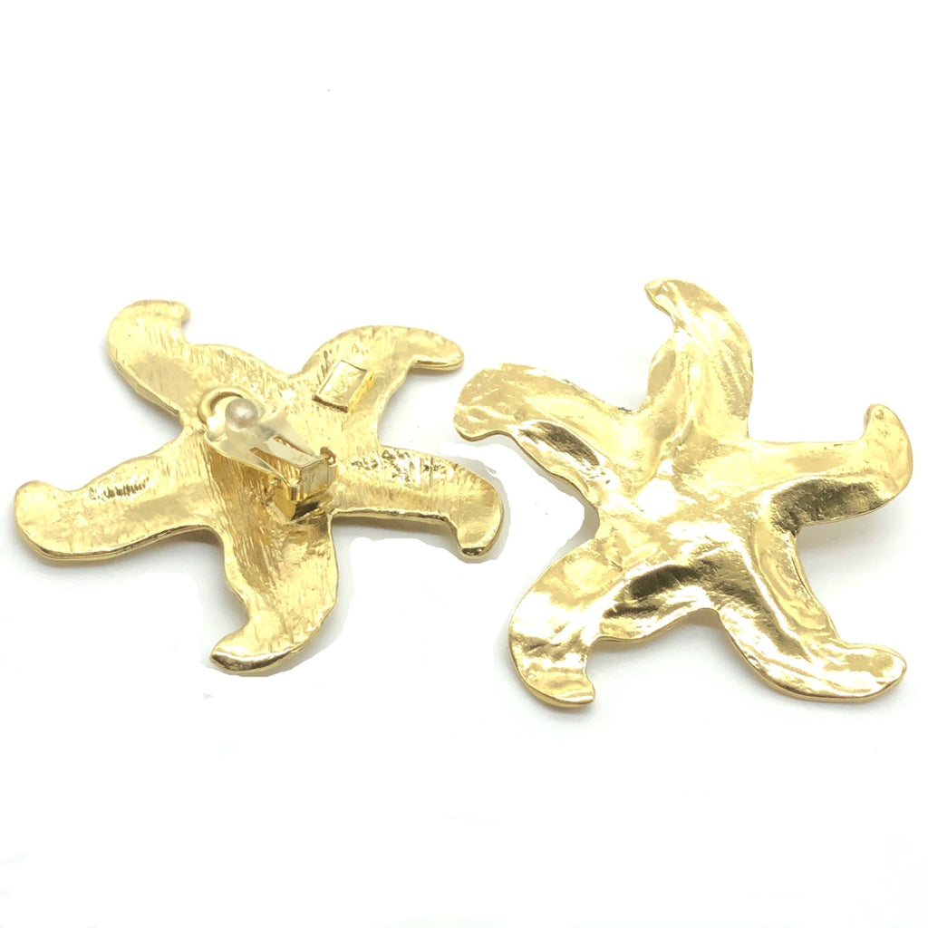 Vintage Yves Saint Laurent YSL Starfish Earrings
