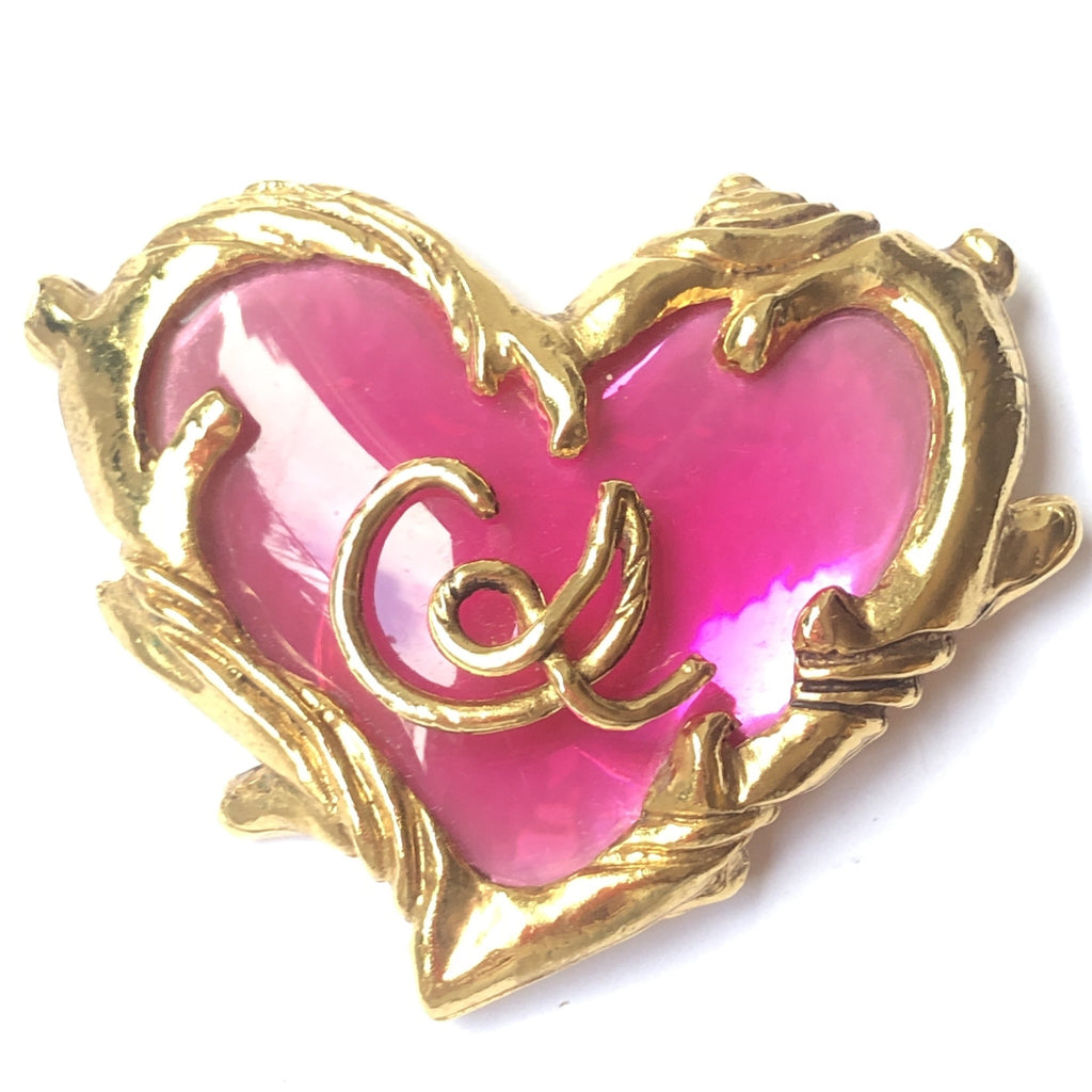 Christian Lacroix Pink Heart Pin