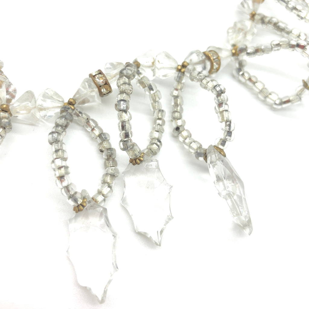 Miriam Haskell Crystal Leaf Necklace
