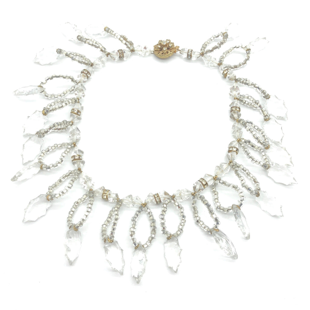 miriam haskell necklace with crystal charms