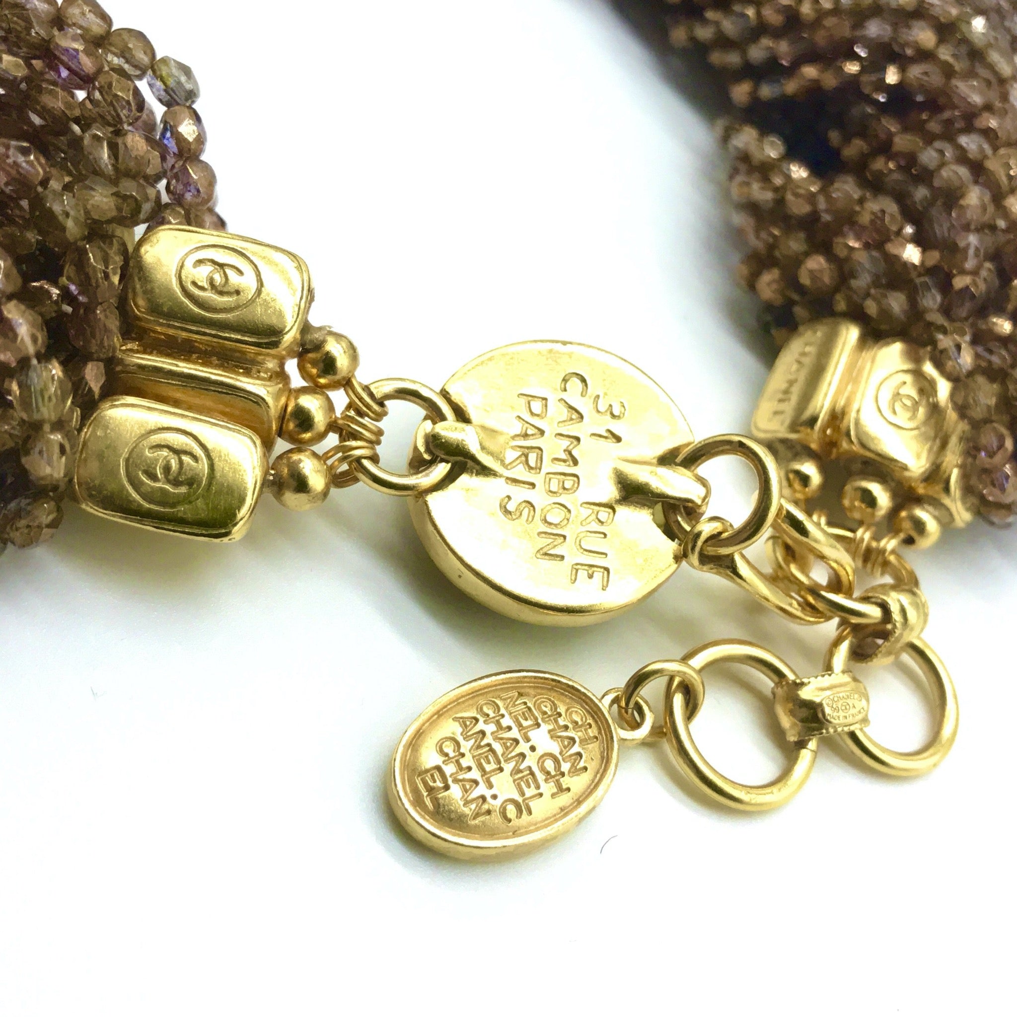 Vintage Chanel Beaded Multi Strand Intaglio Statement Piece Necklace – Very  Vintage