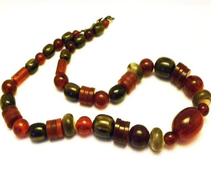 vintage YSL amber and stone necklace 2