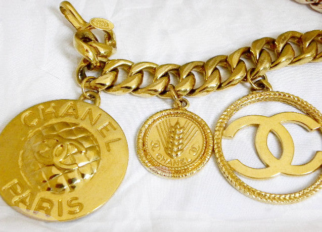Vintage Chanel Belts, including leather, chain and gripoix