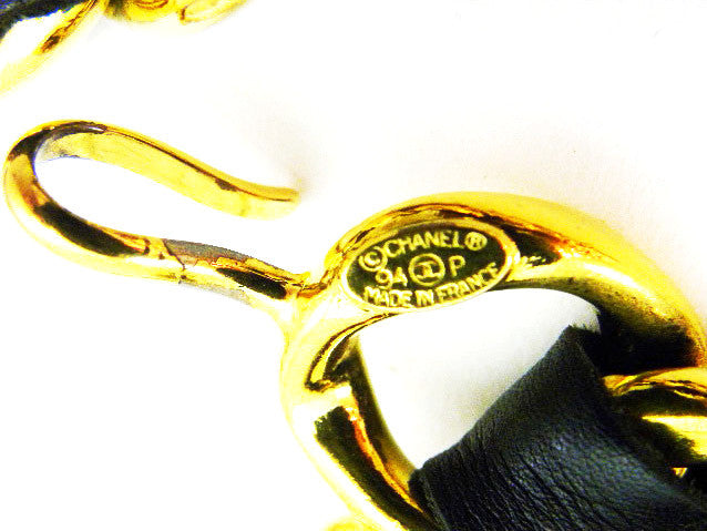 chanel leather weave draped belt date