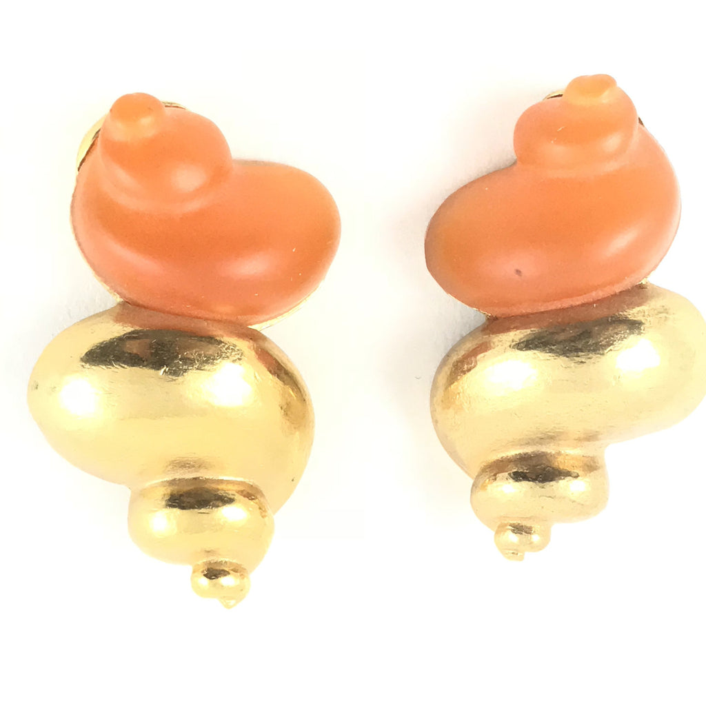 vinage dior seashell earrings
