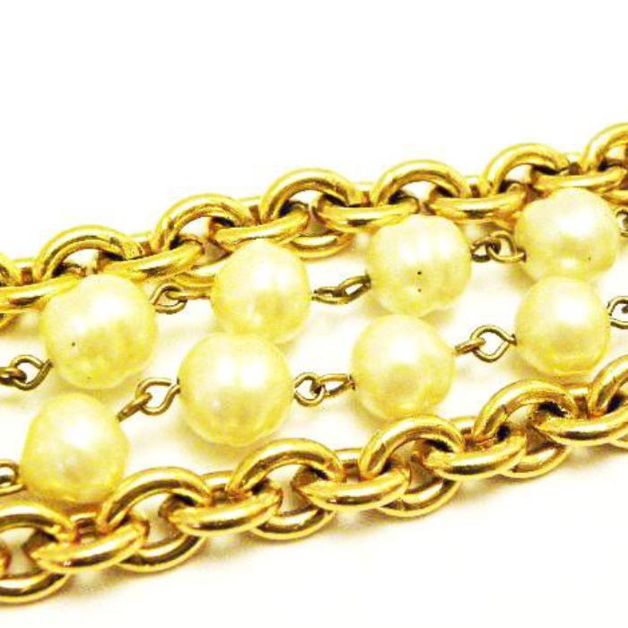 Vintage CHANEL Faux Pearl Necklace Extra Long Necklace With -  UK