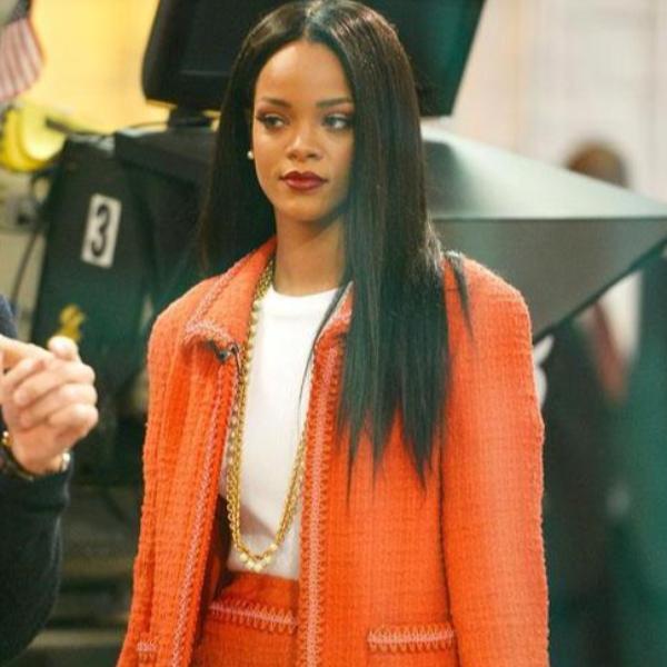 Rihanna Pairs Chanel Pearl Necklaces With Scandalously Sexy Cardigan