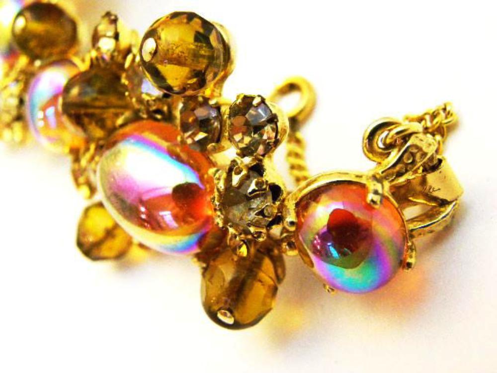 Schiaparelli Amber and Crystal Bracelet
