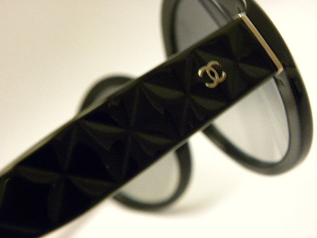 Chanel Cat Eye Sunglasses - Acetate, Tweed and Diamanté, Black - Polarized - UV Protected - Women's Sunglasses - 9129 C888/S6