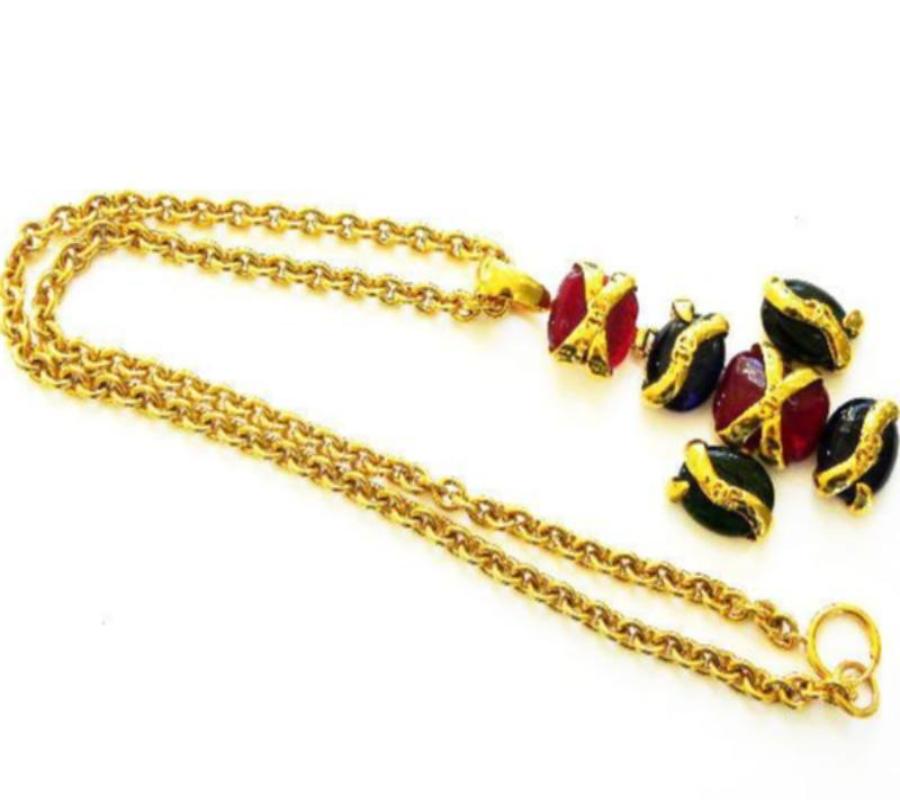 Vintage Chanel Gripoix Cross Necklace-VeryVintage – Very Vintage